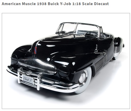 AutoWorld 1/18 1937 Buick Y-Job Black